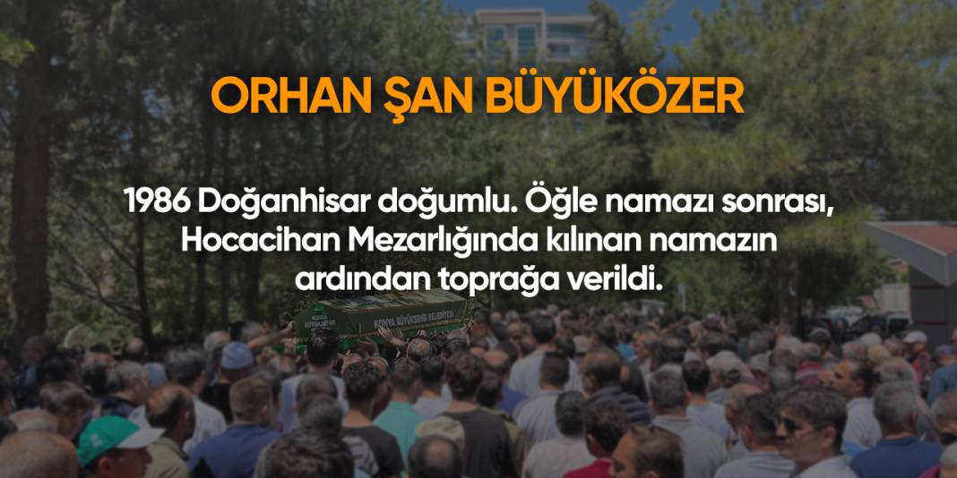 Konya'da bugün vefat edenler | 1 Ekim 2025 10
